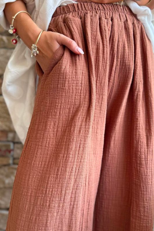 Santos Cushion Cotton Quirky Pant Chestnut